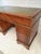 Antique Twin Pedestal Desk in Dark Yew Wood and Leather Top, 1980 For Sale - Image 11 of 18