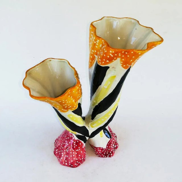 1960s Mid-Century Italian Ceramic Vase from Guerrieri, 1965 For Sale - Image 5 of 7