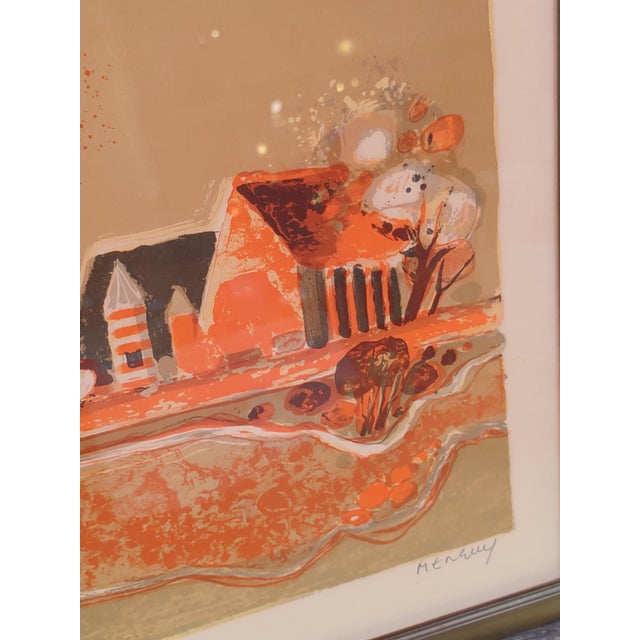 Lithograph by Frédéric Menguy. 49/150. As is often the case, he uses the same very warm color palette of oranges and reds....