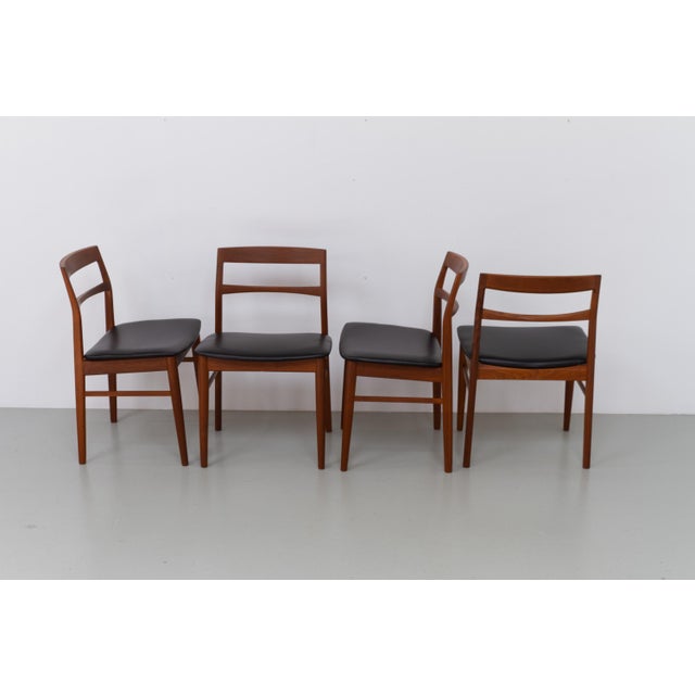 Vintage Danish Teak Dining Chairs by Kjærnulf for Vejle Møbelfabrik, 1960s, Set of 4 For Sale - Image 9 of 18