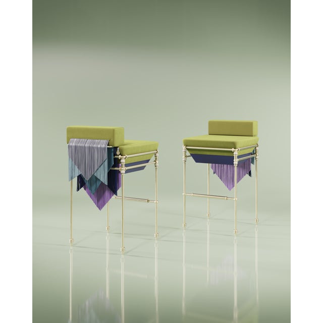 Seraphine Bar Chair with Fringes from Ottiu For Sale - Image 12 of 16
