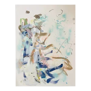 Contemporary Abstract Acrylic on Paper Painting “Gesture 2" by Gina Werfel
