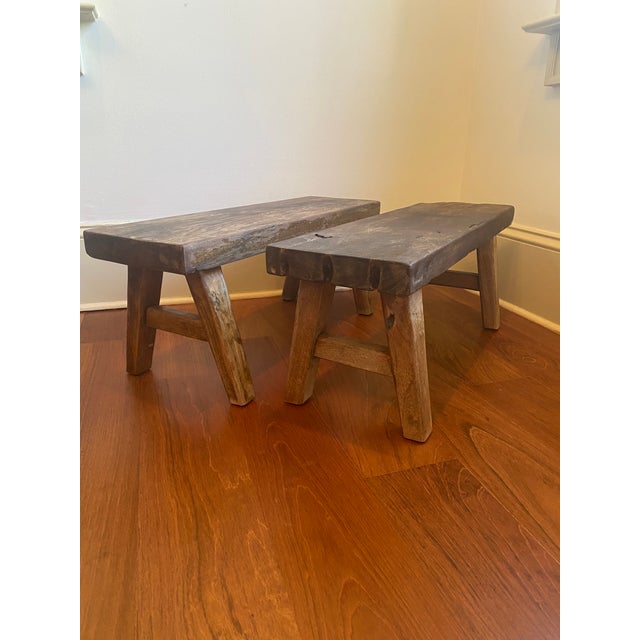 1940s Vintage Brutalist Stools - a Pair For Sale - Image 13 of 13