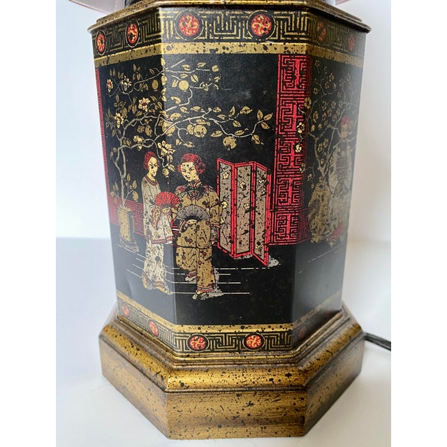 Vintage Frederick Cooper Chinoiserie Hexagonal Tea Caddy Lamp Chairish