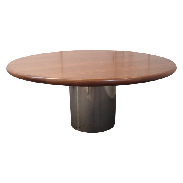 Milo Baughman Mid-Century Round Table | Chairish