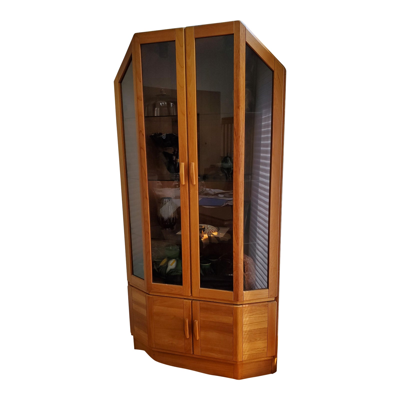 Mid Century Modern Teak Corner Cabinet Chairish