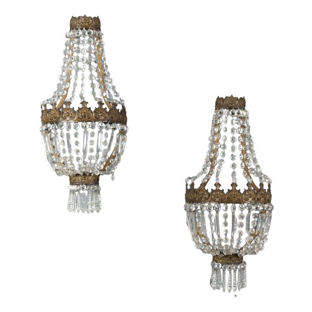 Hot Air Balloon Wall Lights in Sheet Metal and Glass, Set of 2 For Sale