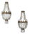 Hot Air Balloon Wall Lights in Sheet Metal and Glass, Set of 2 For Sale