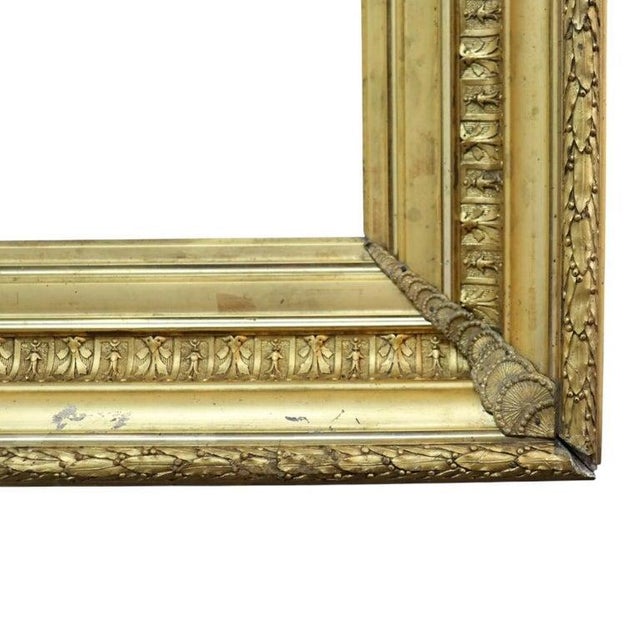 Victorian Oversized Antique Gilt Wood Art Frame C1890 For Sale - Image 3 of 8