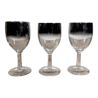 Vintage Silver Ombre Cordial Glasses - Dorothy Thorpe Style, Set of 3 For Sale