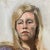 Vintage original portrait painting on canvas board. Unframed, 16x20