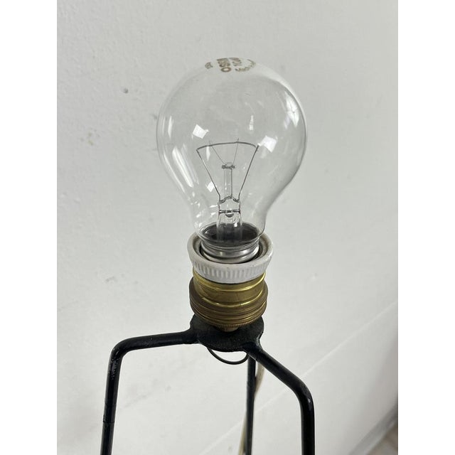 Mid-Century Floor Lamp with Raffia Shade, 1950s For Sale - Image 12 of 18