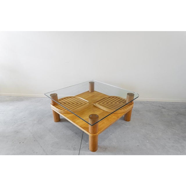 Brown Vintage Italian Center Table, 1970s For Sale - Image 8 of 14