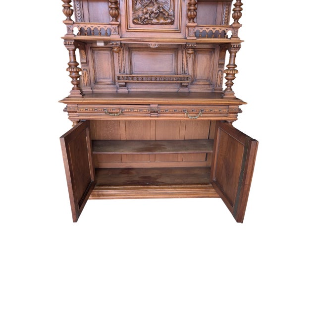 Antique French Renaissance Revival Huntsman Buffet or Server For Sale - Image 4 of 12