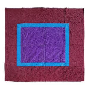 19th C Rare Center Square Amish Lancaster, Pennsylvania Quilt