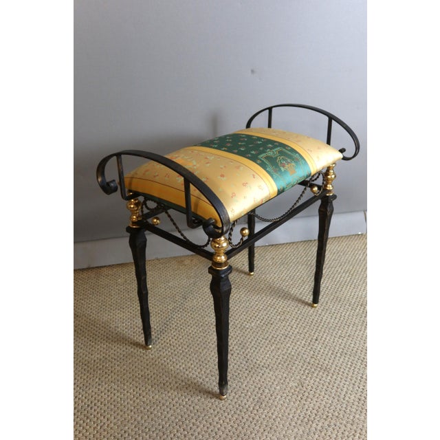 Wrought Iron Bench, 1990s For Sale - Image 3 of 8