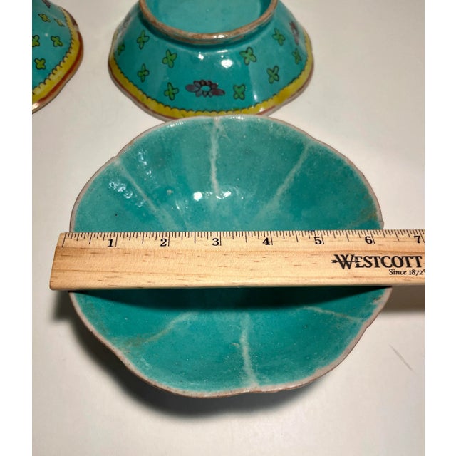Set of 4 Antique Chinese Porcelain Qing Dynasty Green Bowls For Sale In Los Angeles - Image 6 of 6