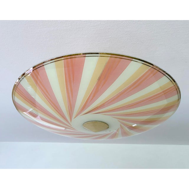 Large Mid-Century Modern Glass Pendant Light, 1970s For Sale - Image 16 of 18