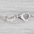 2020s New 0.22ctw Diamond V Pendant Necklace 14k White Gold 15.5-17.5" Cable Chain For Sale - Image 5 of 6