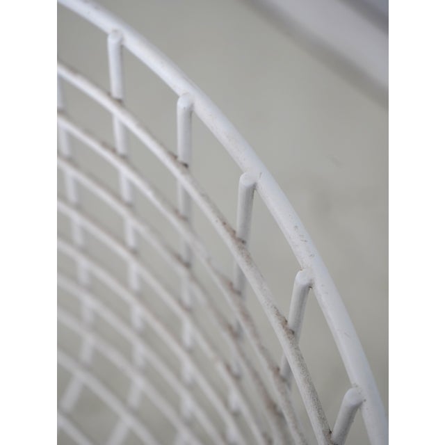 Harry Bertoia for Knoll Pair of White Wire Frame Bar Stools For Sale - Image 16 of 18
