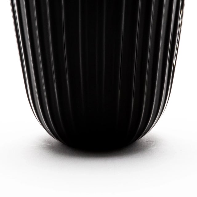 2020s Hand-Blown Murano Extra Tall Modern Vase in Onyx Black For Sale - Image 5 of 11