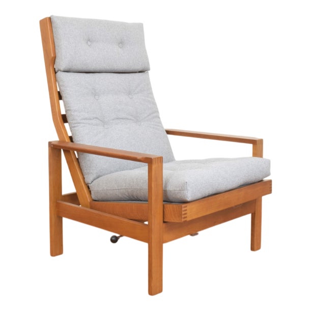 Mid-Century Danish Oak Armchair by Leif Alring for Madsen & Schubell, 1960s For Sale