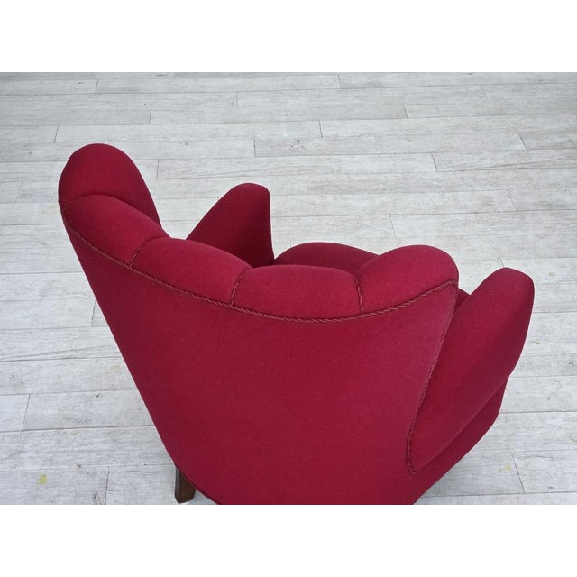 Vintage Danish Lounge Chair in Furniture Wool, 1960s For Sale - Image 14 of 18