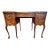 1920s Vintage French-Style Carved Walnut Desk Kidney Shaped For Sale