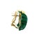 Vintage 1970s 18k Gold Carved Malachite Sculptural Clip-on Earrings, Pair For Sale - Image 10 of 13
