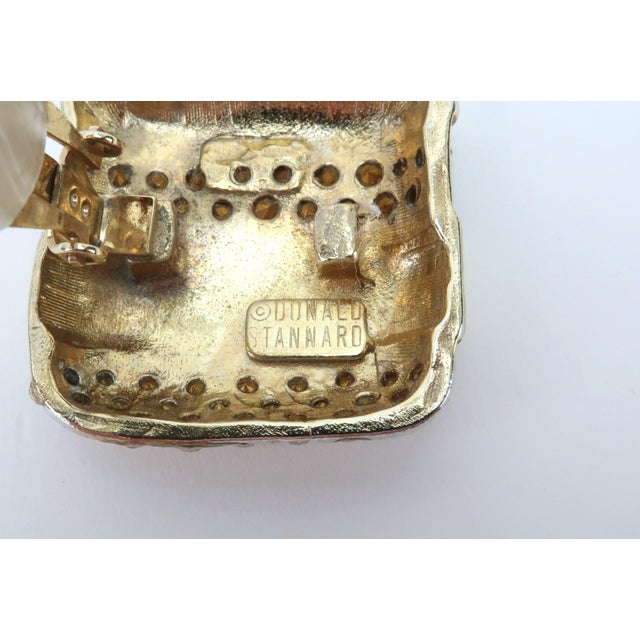 Donald Stannard Enamel & Crystal Rhinestone Earrings, 1980's For Sale - Image 9 of 10