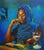 Thy Knowledge Akanji Bolaji (2022) Acrylic on Canvas, 21st Century, Contemporary, Surrealism, African Nature, Fashion For Sale