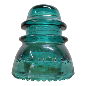 Vintage Hemingray Aqua or Teal Glass Insulator