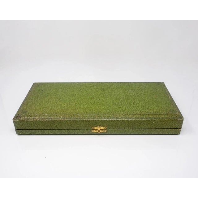 French Art Nouveau Sterling and Vermeil 2pc Fish Server Set For Sale - Image 4 of 11