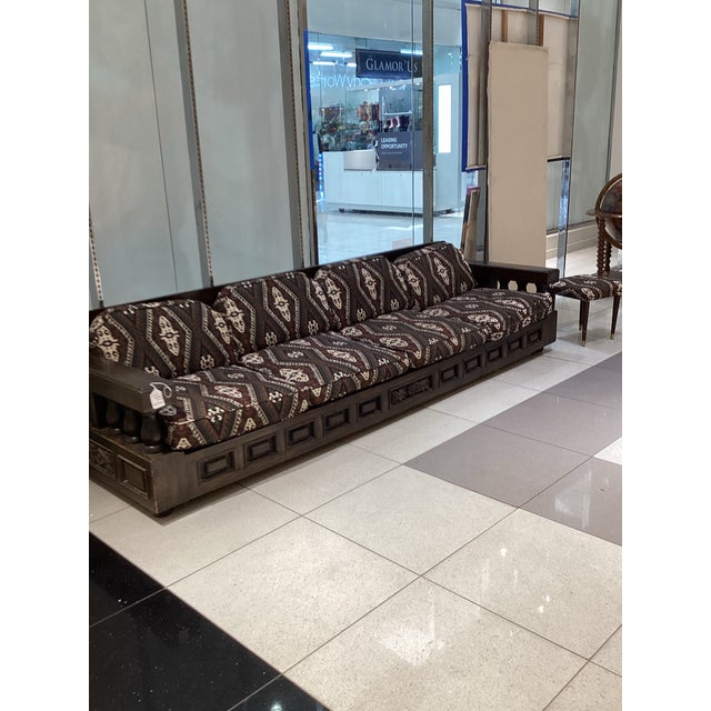 Wood 1940s Spanish Wooden Sofa For Sale - Image 7 of 8