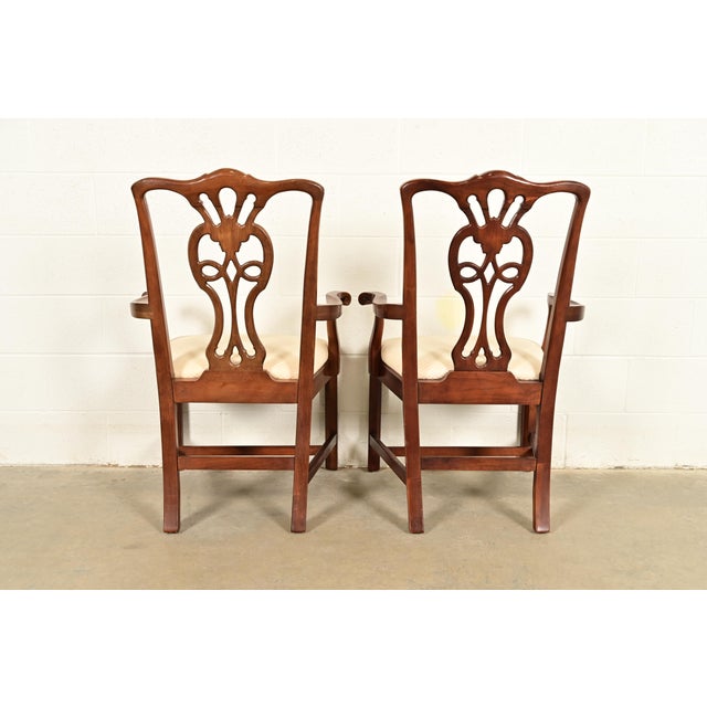 Henredon Georgian Carved Mahogany Dining Chairs, Set of Six For Sale - Image 13 of 15