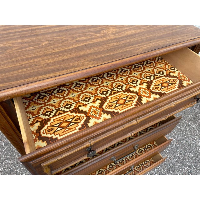 Vintage Florida Furniture Industries Faux Bamboo Tallboy Chairish