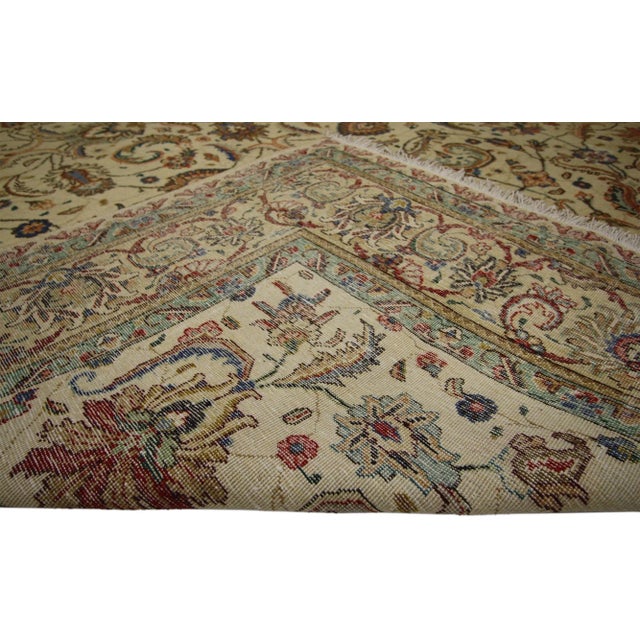 Textile Vintage Persian Tabriz Rug - 09'06 X 12'10 For Sale - Image 7 of 10