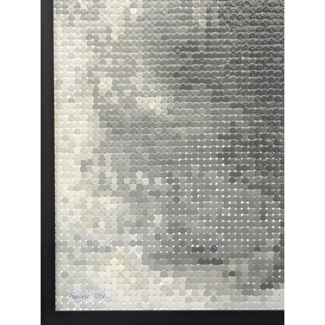 Paint Francisco Vital "Billy the Kid" Contemporary Western Black & Tan Pixelated Outlaw Portrait, 2025 For Sale - Image 7 of 10