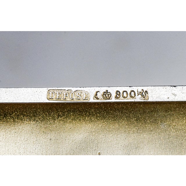 Wonderful High Relief European 800 Antique Silver Horse Equestrian Cigarette Case Tobacciana For Sale - Image 9 of 16