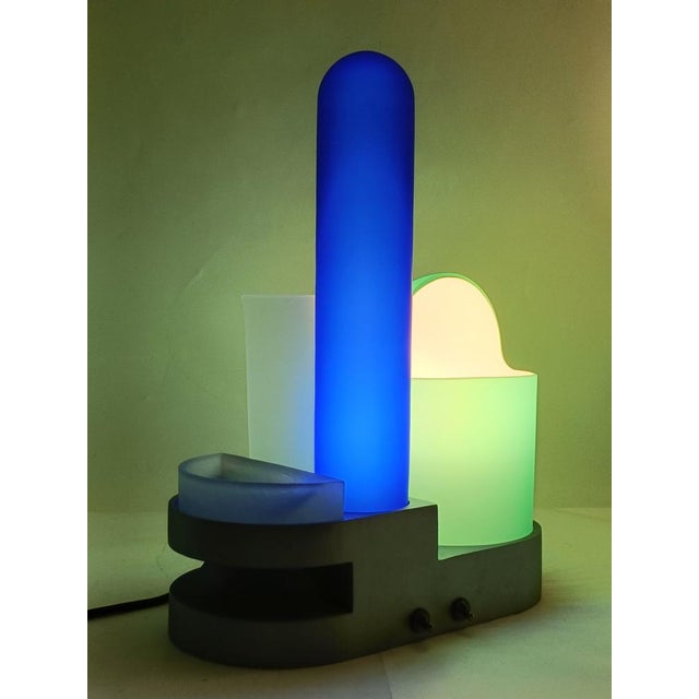 Blue Vintage Rimorchiatore Table Lamp by Gae Aulenti for Candle, Italy, 1970s For Sale - Image 8 of 10