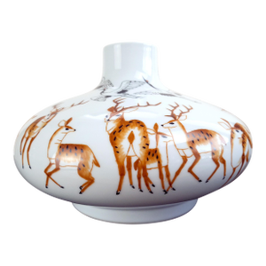 Chinese Porcelain Deer and Cranes Tianqiuping