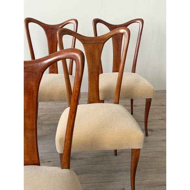 Guglielmo Ulrich Italian Mid-Century Sculptural Dining Chairs, Circa 1950s - A Set of 6 For Sale - Image 4 of 12