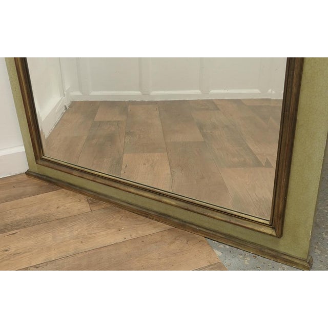 Gilt and Crackle Paint Mirror Mounted Wall Panel This French piece has been rescued from a 19th century panelled room The...