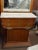 Brown Early 20th Century Art Deco Burled Veneer Marble Top Ormolu Stand W/Tall Mirror Cabinet & Drawers For Sale - Image 8 of 12