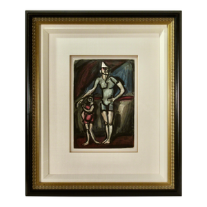 Georges Rouault Clown Et Enfant (Clown And Child) From The Suite Cirque (Circus) 1930 Reproduction Print