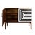 Polish Chest of Drawers with Op Art Motif, 1970s For Sale - Image 4 of 9