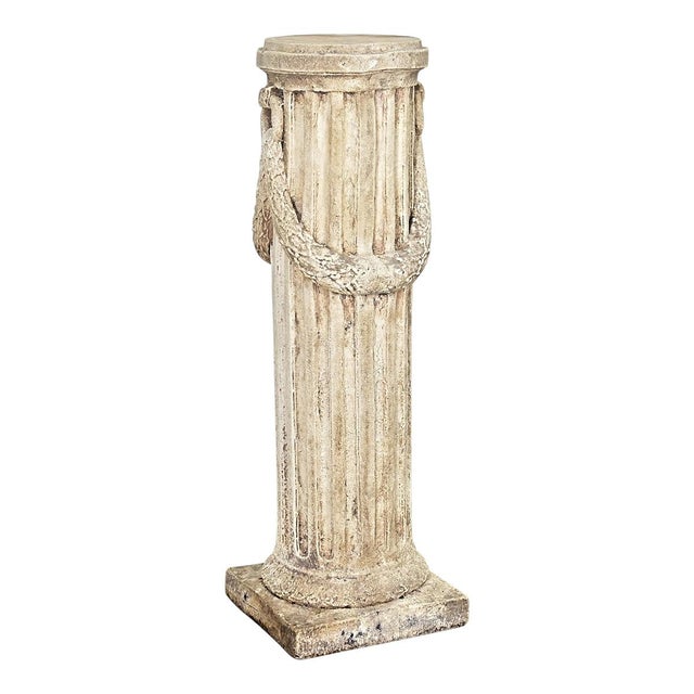 A supremely elegant Portuguese 19th century sculpted plaster column for Neoclassical beauty in any interior or patio. The...
