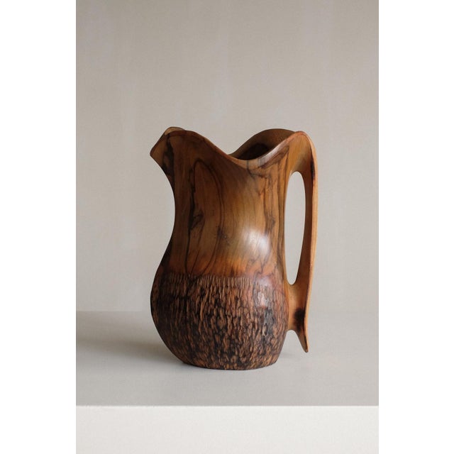 Mid-Century Modern Vintage Handcrafted Wooden Pitcher Falcon, Spain For Sale - Image 3 of 10