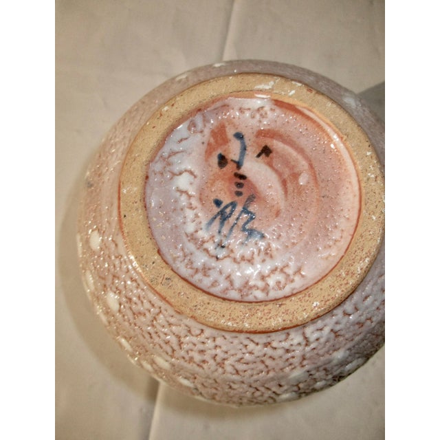 Japanese Modern Art Pottery Shino Glaze Vase For Sale In New York - Image 6 of 7