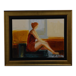 Quiet Contemplation" Oil on Canvas by A. Todd